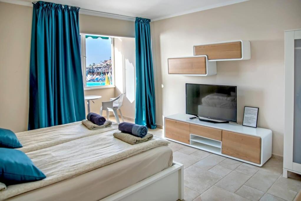First Line Ocean View Studio Puerto de Santiago  Exterior photo